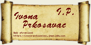 Ivona Prkosavac vizit kartica